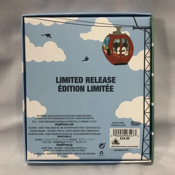 Mickey Mouse Skyliner Disney Parks Loungefly Funko Hinged Enamel Pin - NEW - Picture 2 of 3